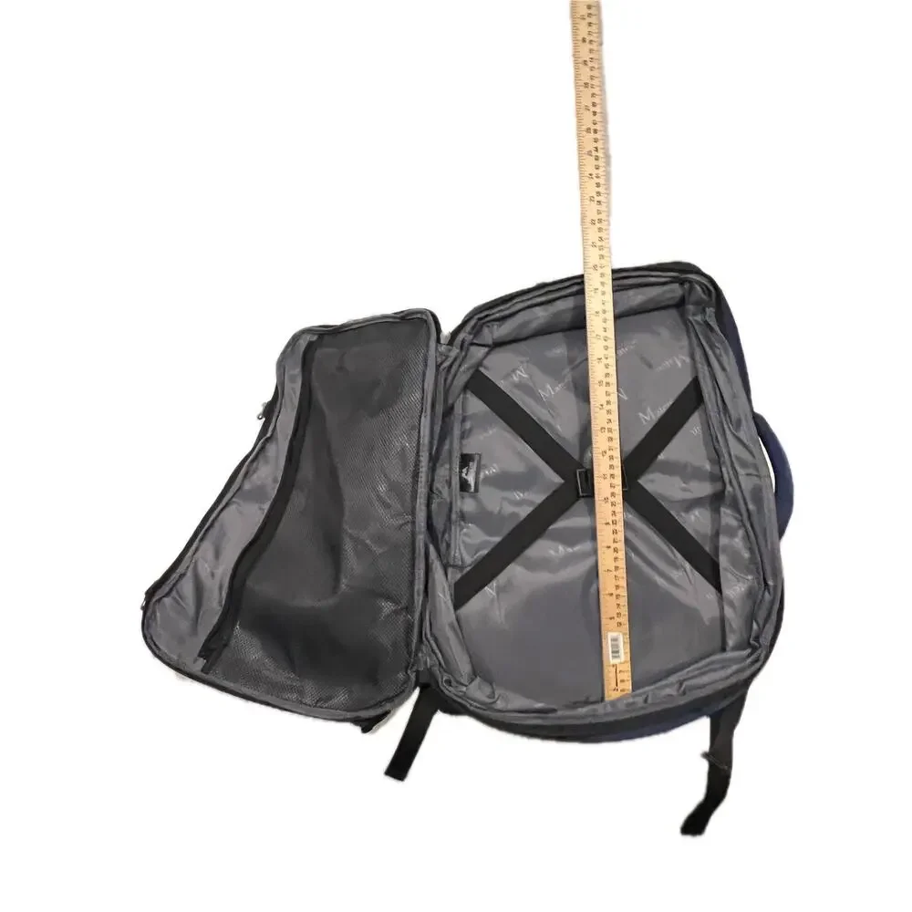 Matein Clamshell Blue Black Padded Backpack